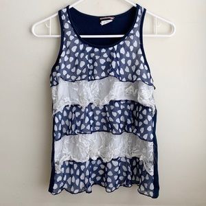 heart patterned tank top